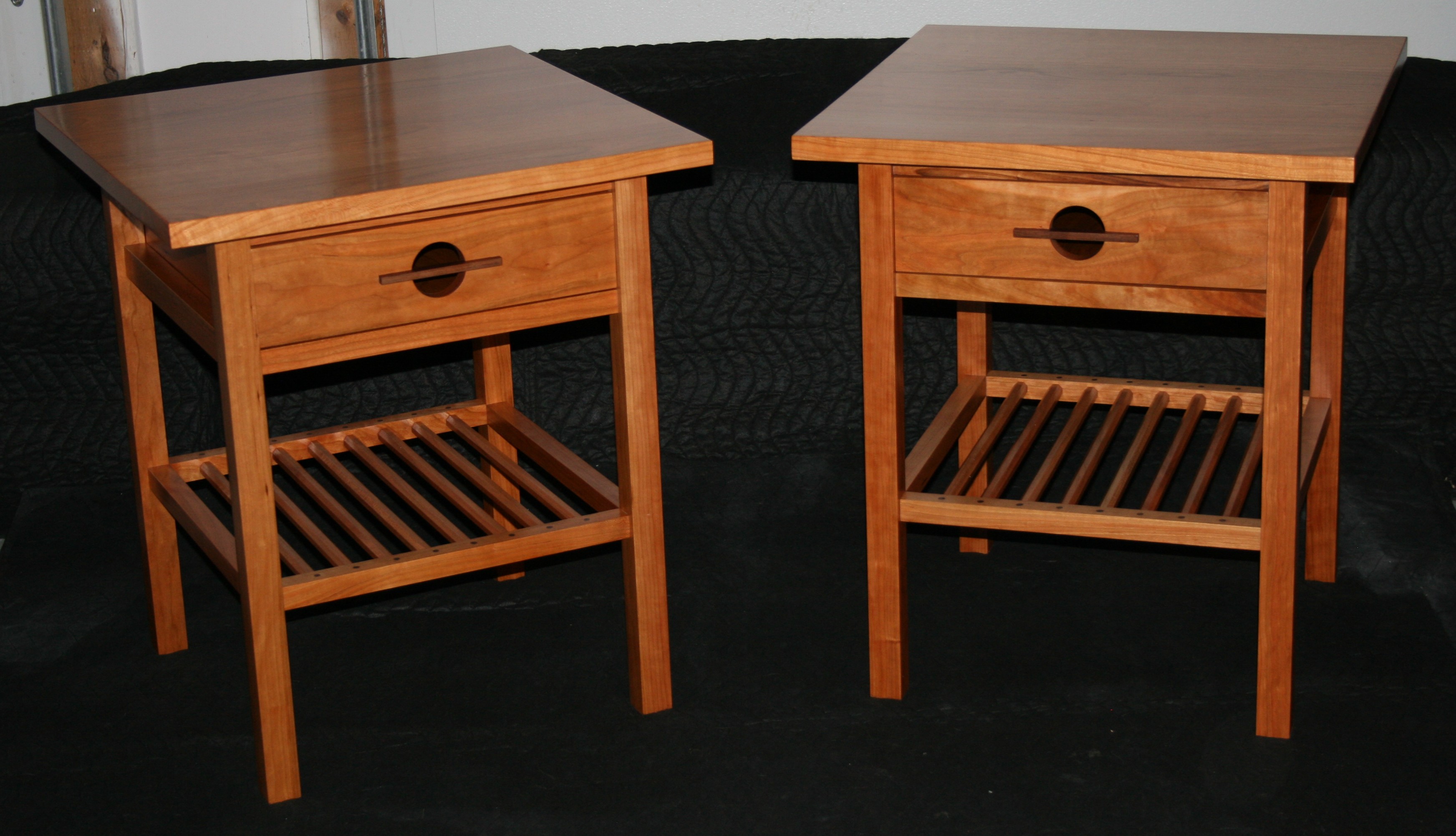 Natural cherry nightstands